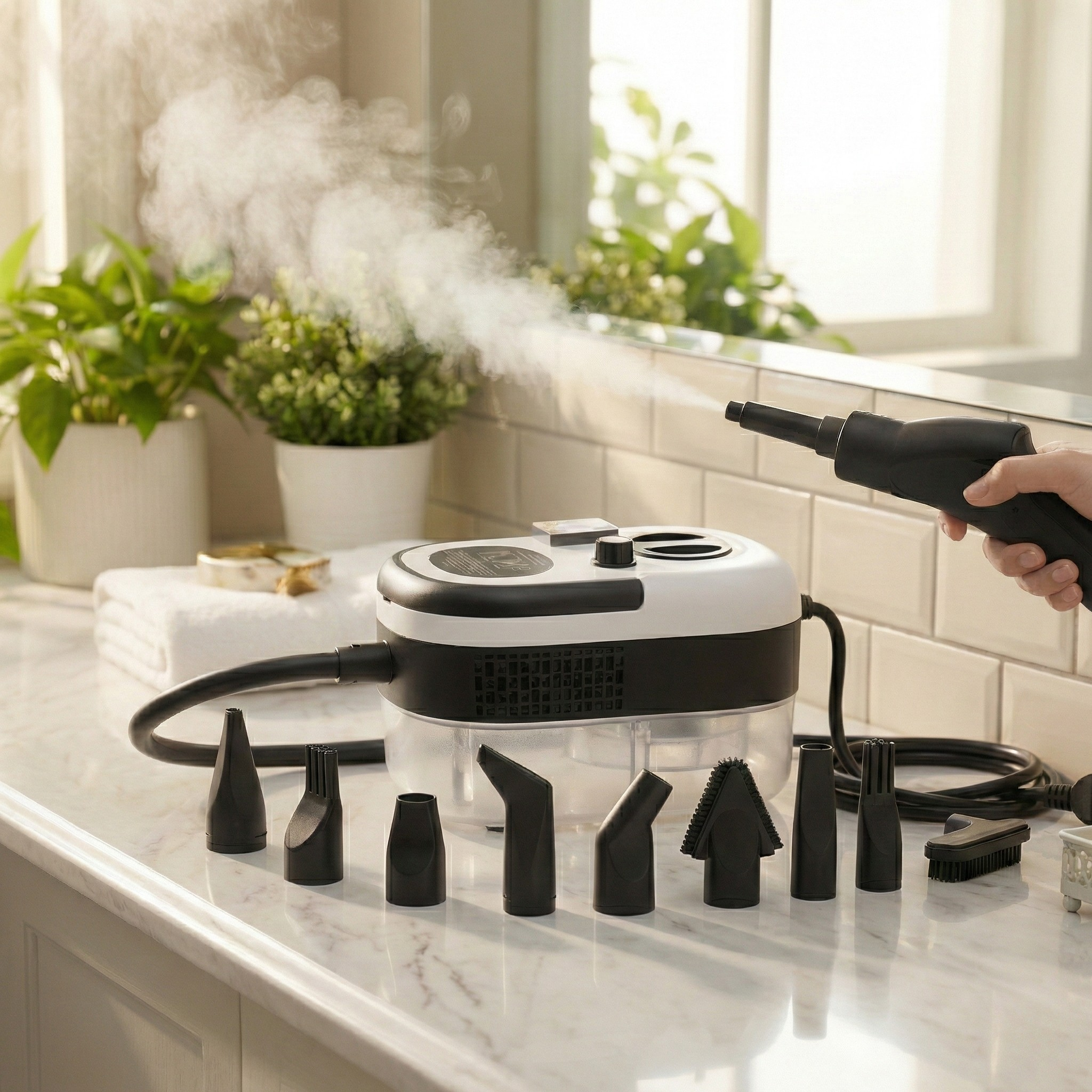 Nettoyeur Vapeur Portable – Multi Surfaces avec Kit d’Accessoires